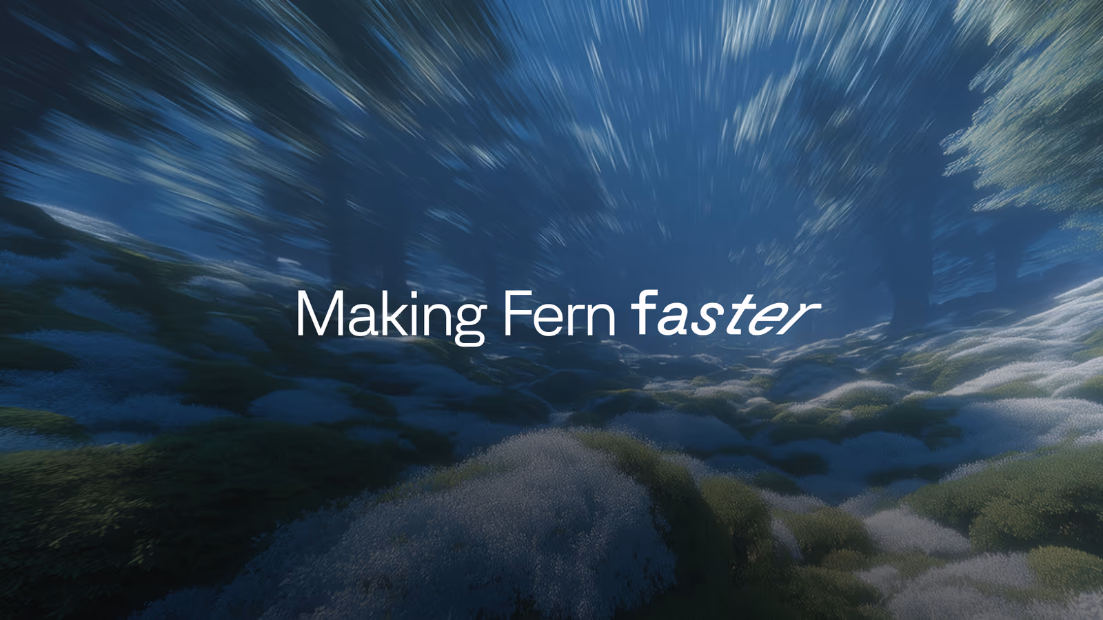 The Making Fern faster hero over a deep blue wave.
