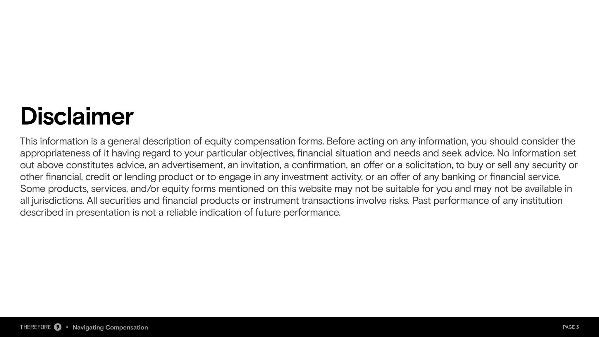 Navigating Compensation webinar deck, slide 4 of 19.