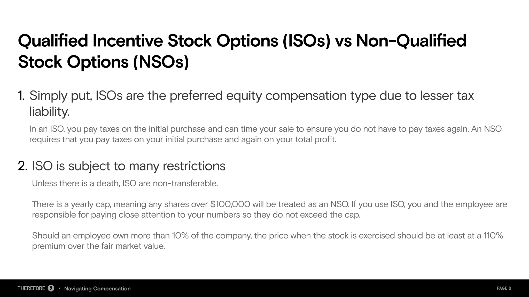 Navigating Compensation webinar deck, slide 9 of 19.
