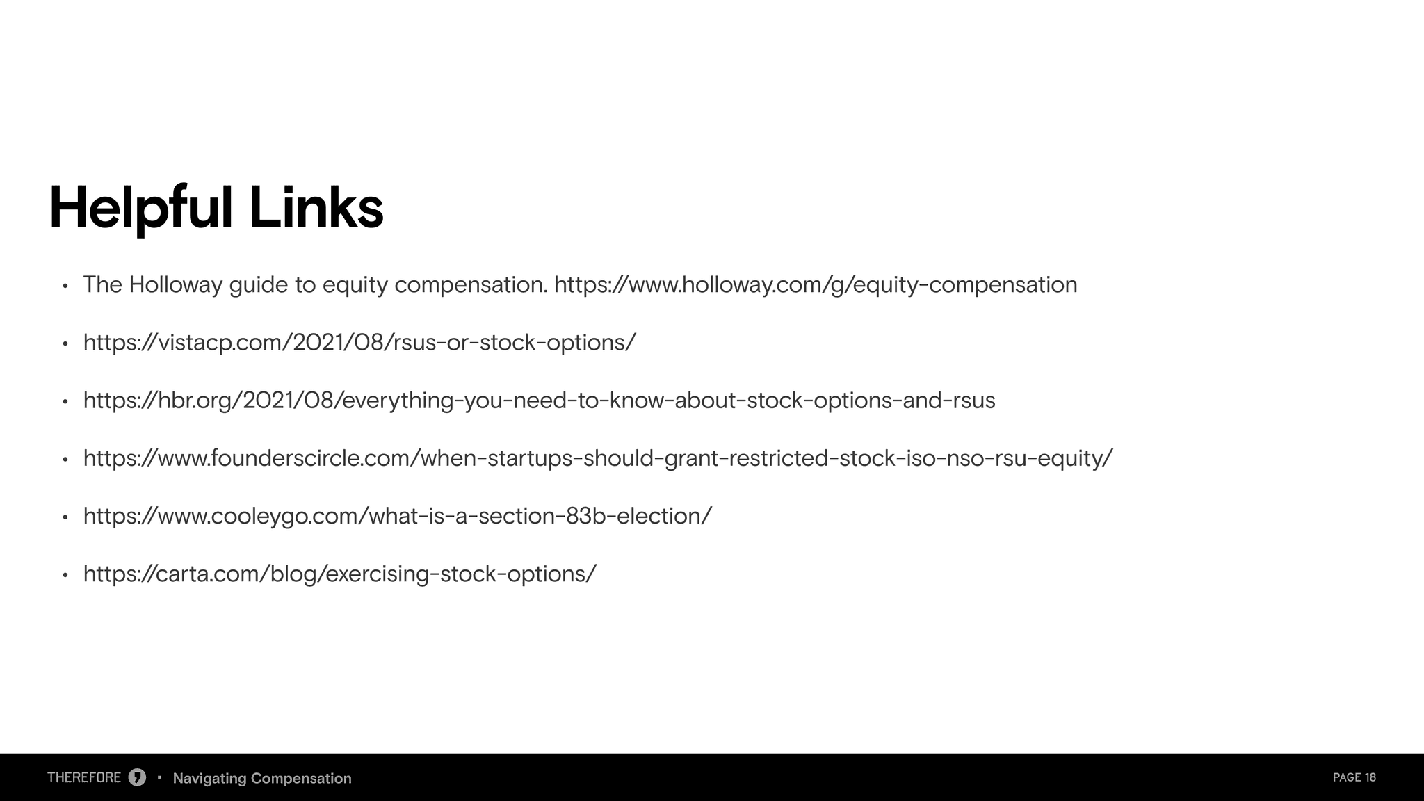 Navigating Compensation webinar deck, slide 19 of 19.