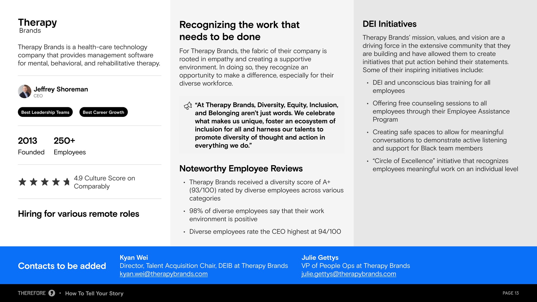 A slide from the DEI webinar series.