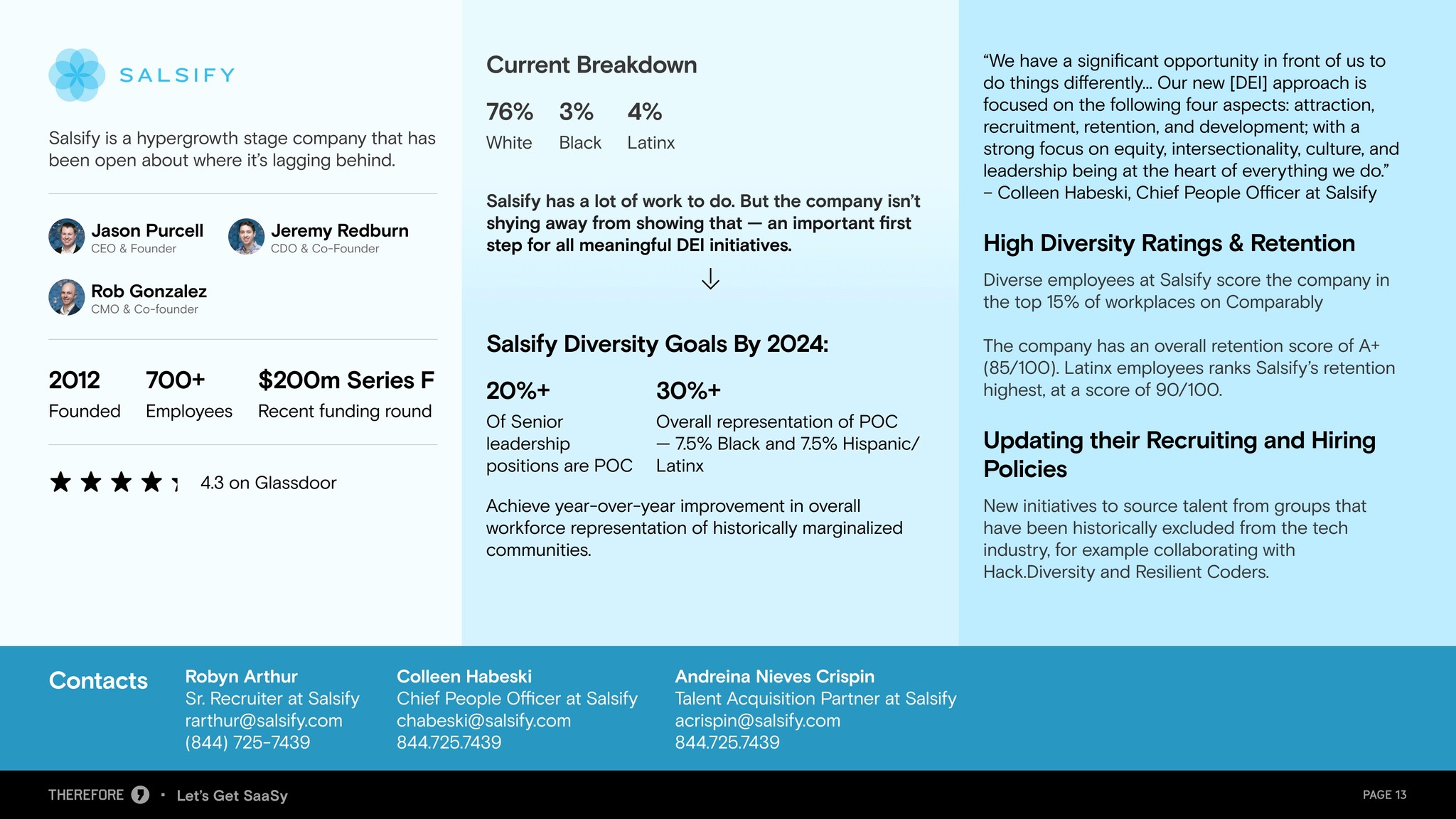 A slide from the DEI webinar series.