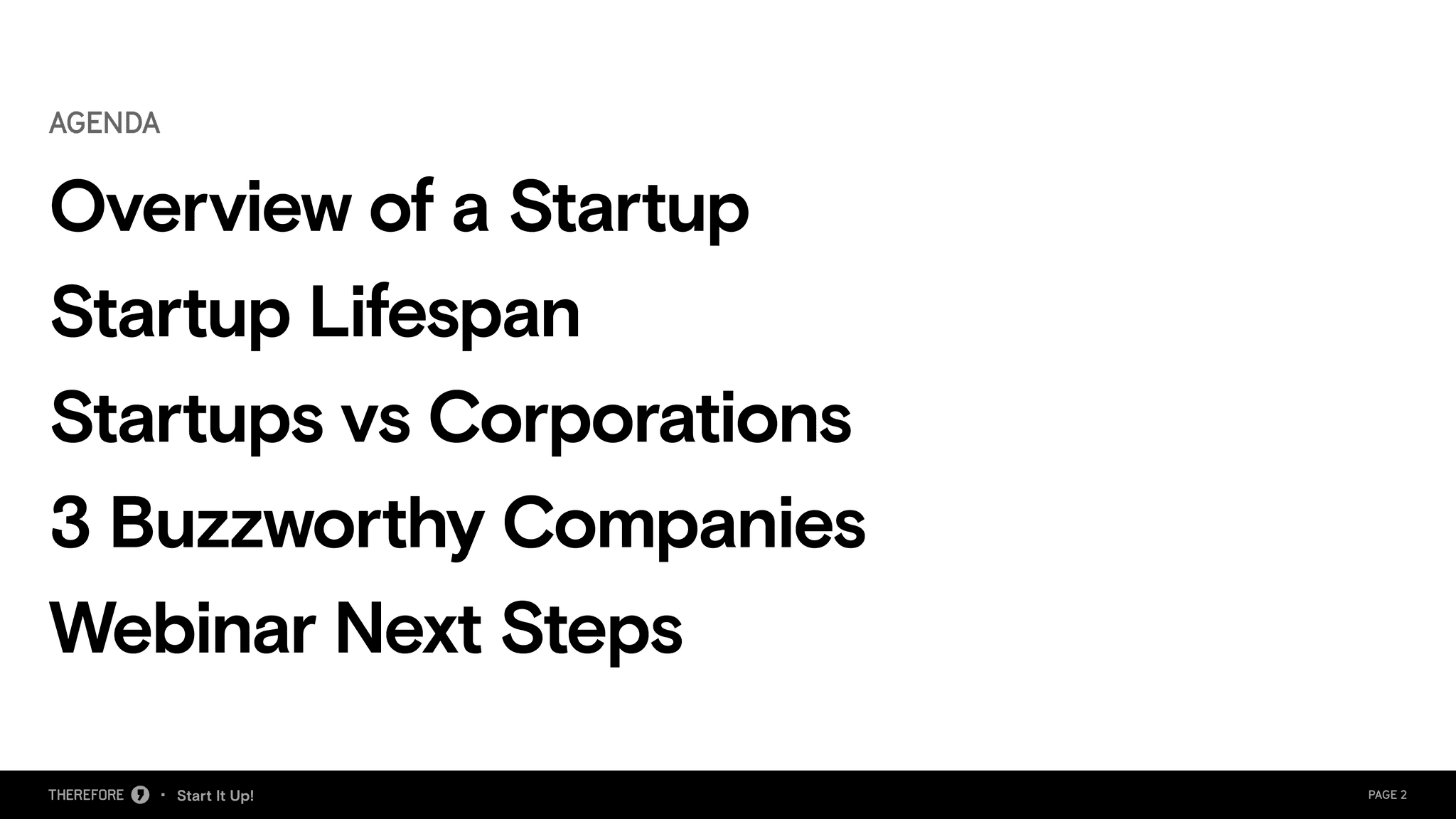 Start It Up! webinar deck, slide 2 of 17.