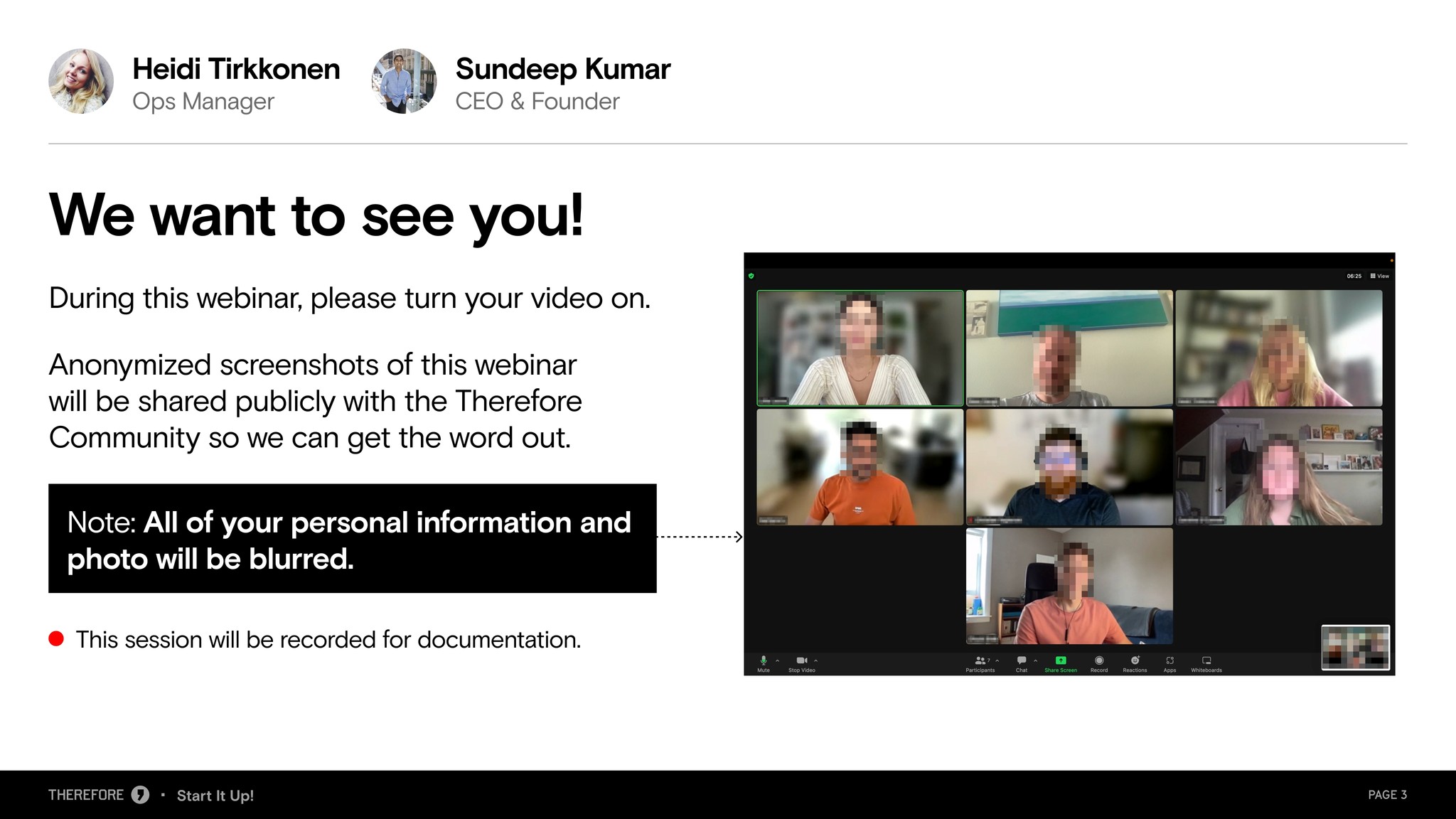Start It Up! webinar deck, slide 3 of 17.